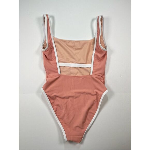 LainSnow Ocean Isle Womens One Piece Swim Bathing Suit Blush Nude Size Large EUC - Picture 4 of 10